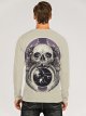 Men'S 3D Graphic Skull T-Shirt Print Long Sleeve Daily Tops Purple