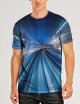 Men'S Graphic 3D T Shirt Print Short Sleeve Daily Tops Blue